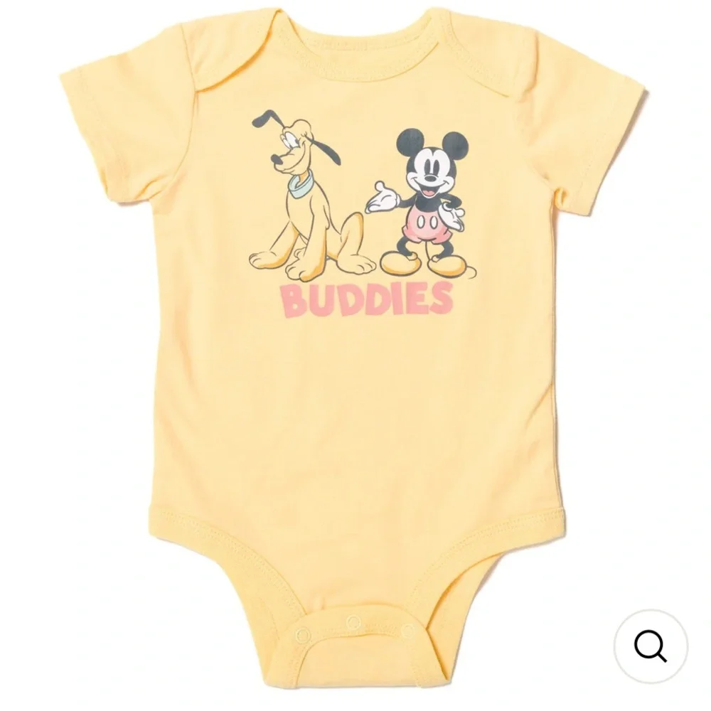 Disney Mickey Mouse Baby Bodysuit Collection - Blue, White, Yellow